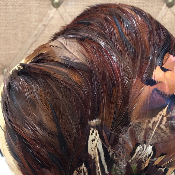 Vintage pheasant feather fascinator hat 1950s - Picture 6 of 10